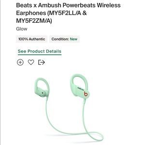 Beats x Ambush Powerbeats Wireless Earphones (Glow in the dark)